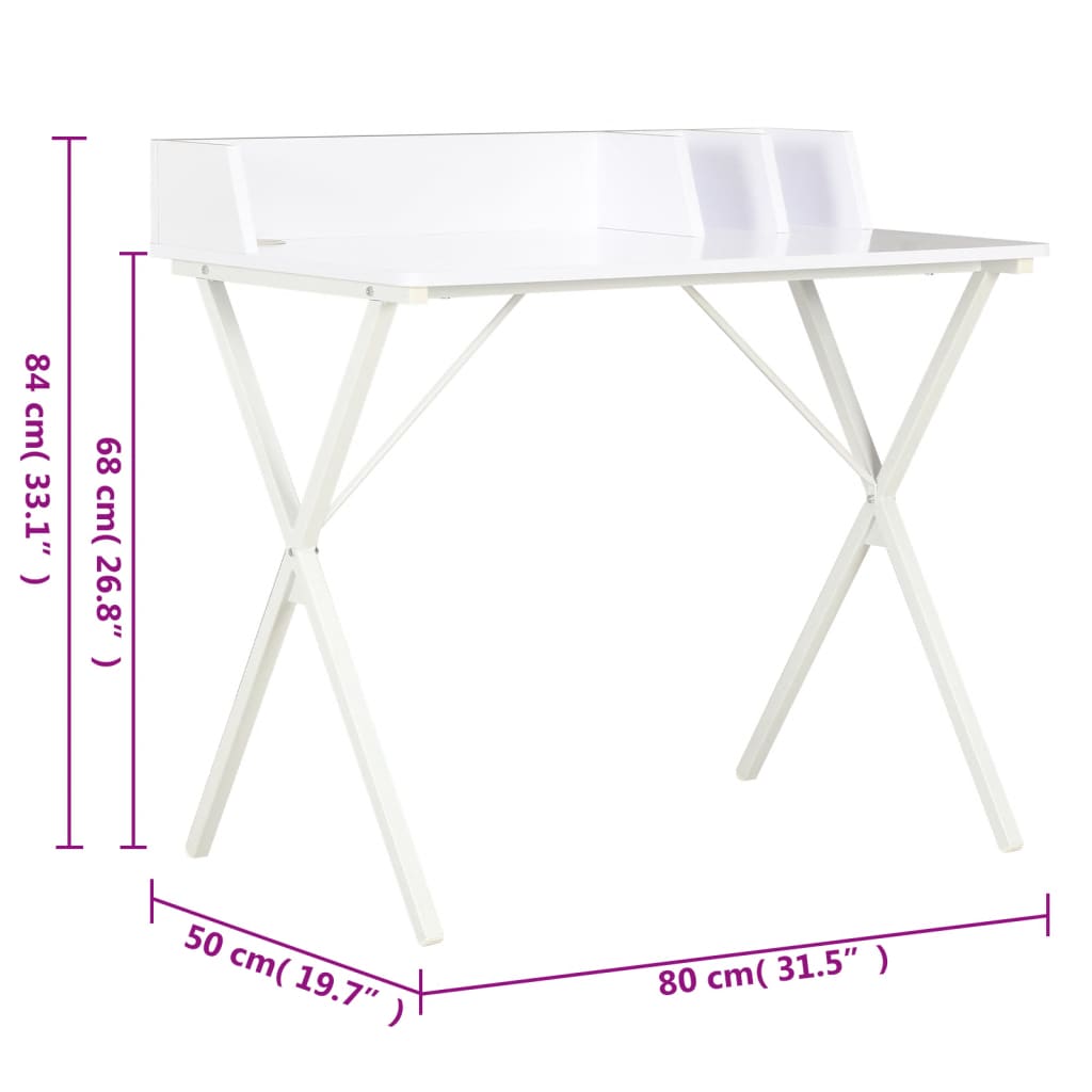 Bureau 80x50x84 cm wit