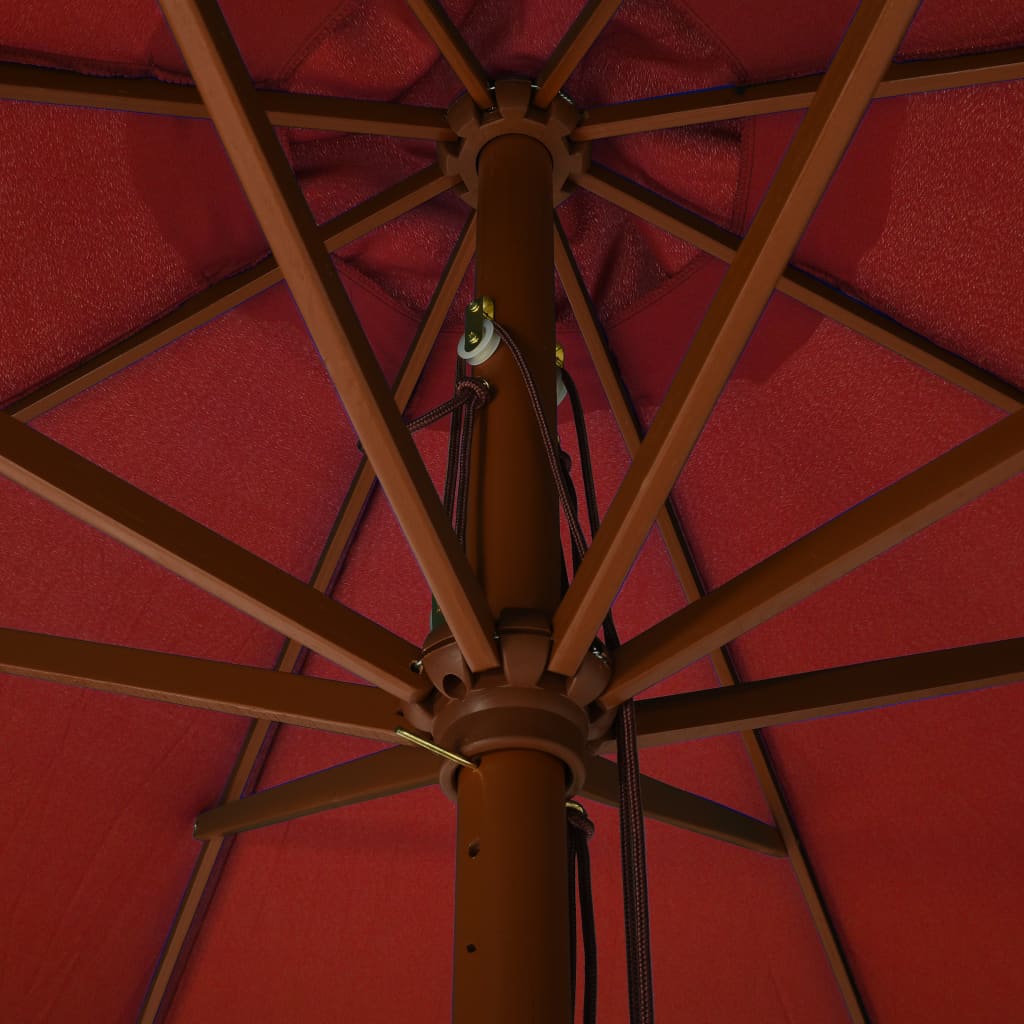 Parasol met houten paal 330 cm terracottakleurig Parasols en zonneschermen | Creëer jouw Trendy Thuis | Gratis bezorgd & Retour | Trendy.nl