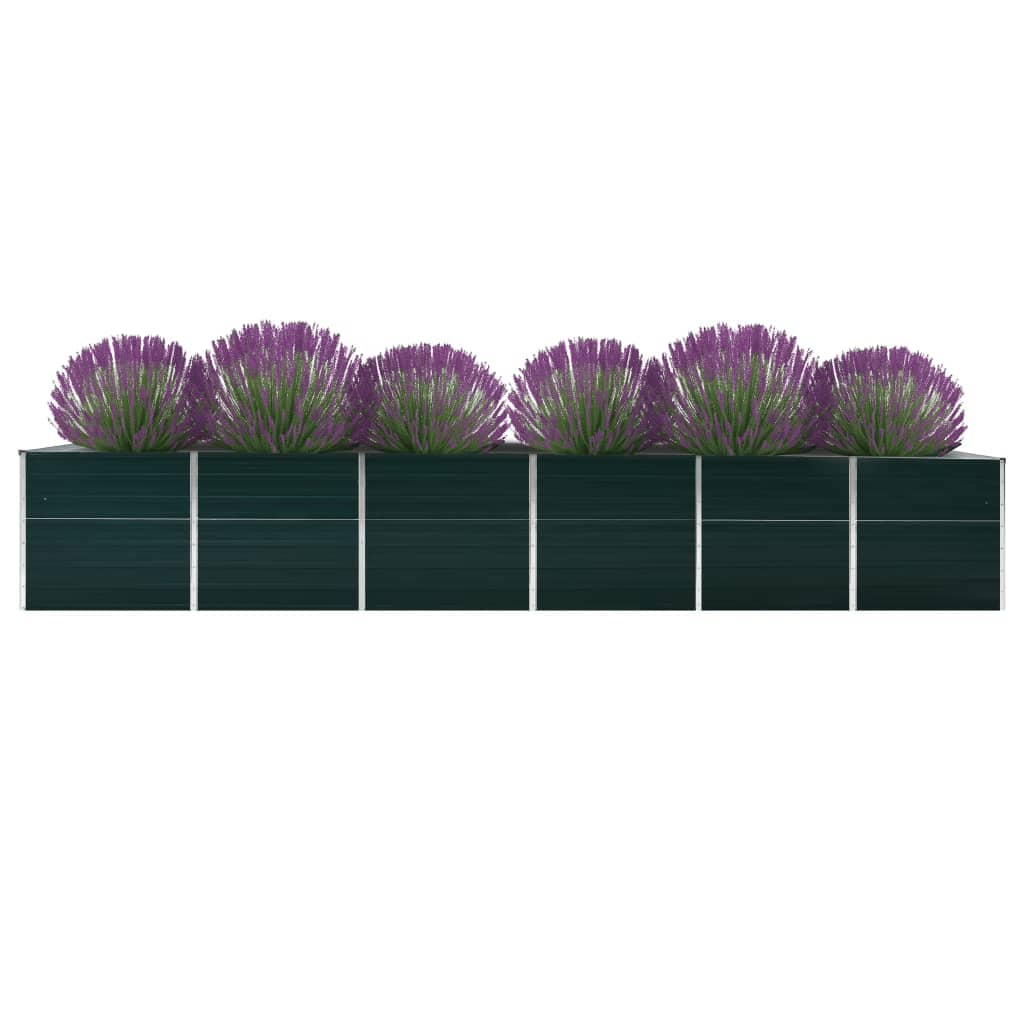 Plantenbak verhoogd 480x80x77 cm gegalvaniseerd staal groen Bloempotten & plantenbakken | Creëer jouw Trendy Thuis | Gratis bezorgd & Retour | Trendy.nl