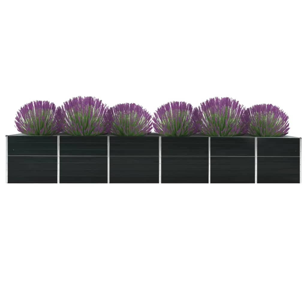 Plantenbak verhoogd 480x80x77 cm gegalvaniseerd staal antraciet Bloempotten & plantenbakken | Creëer jouw Trendy Thuis | Gratis bezorgd & Retour | Trendy.nl