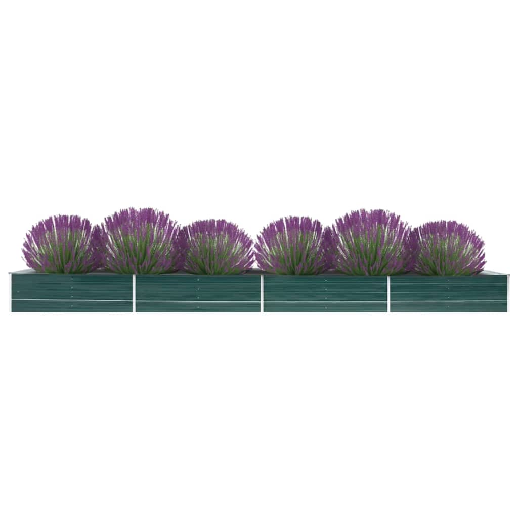 Plantenbak verhoogd 600x80x45 cm gegalvaniseerd staal groen Bloempotten & plantenbakken | Creëer jouw Trendy Thuis | Gratis bezorgd & Retour | Trendy.nl