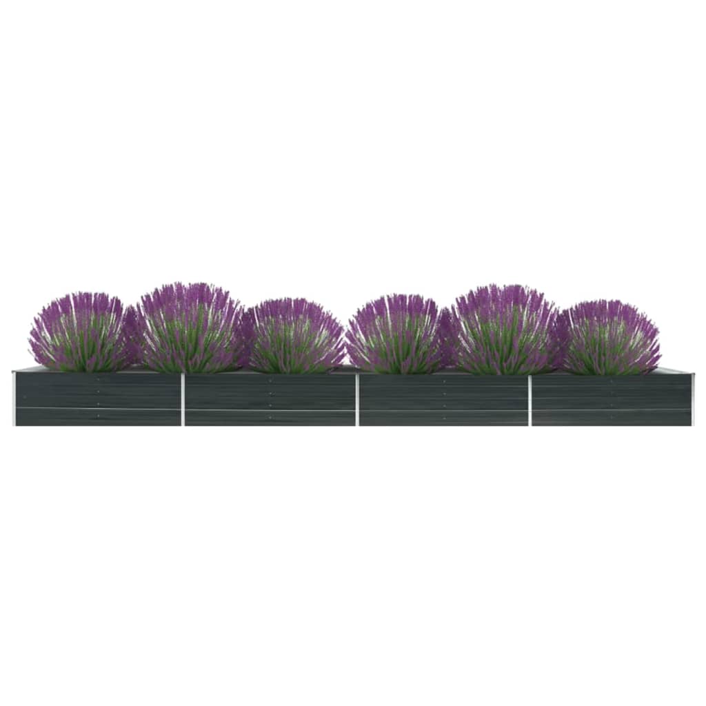 Plantenbak verhoogd 600x80x45 cm gegalvaniseerd staal antraciet Bloempotten & plantenbakken | Creëer jouw Trendy Thuis | Gratis bezorgd & Retour | Trendy.nl