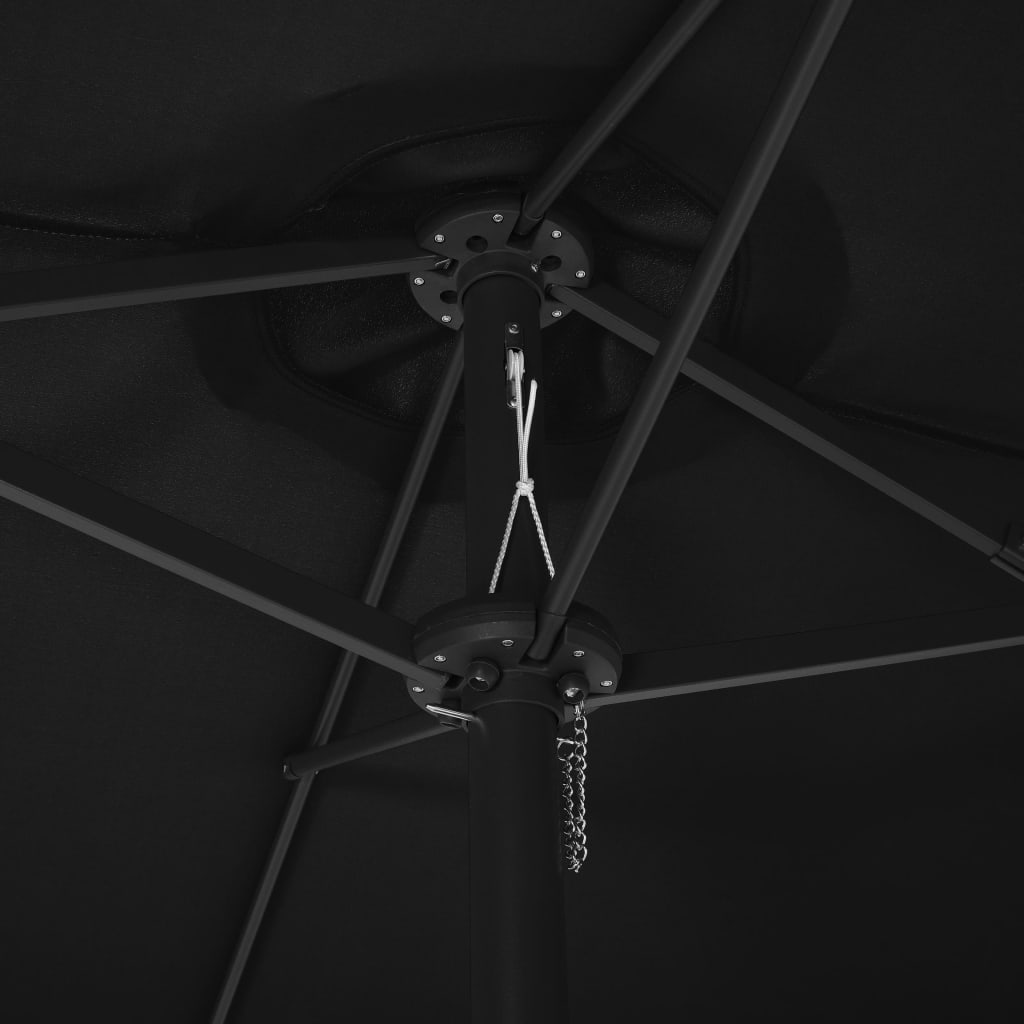 Parasol met aluminium paal 460x270 cm zwart Parasols en zonneschermen | Creëer jouw Trendy Thuis | Gratis bezorgd & Retour | Trendy.nl