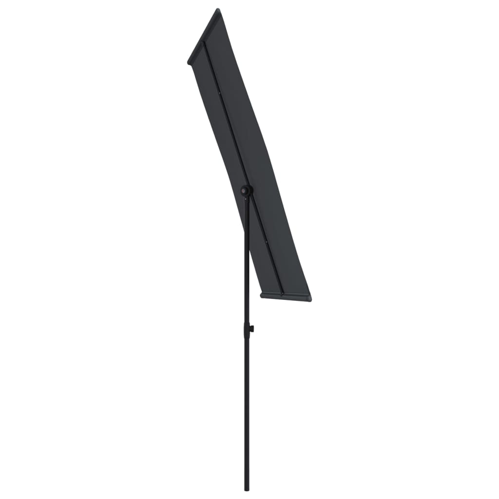 Parasol met aluminium paal 180x110 cm zwart Parasols en zonneschermen | Creëer jouw Trendy Thuis | Gratis bezorgd & Retour | Trendy.nl