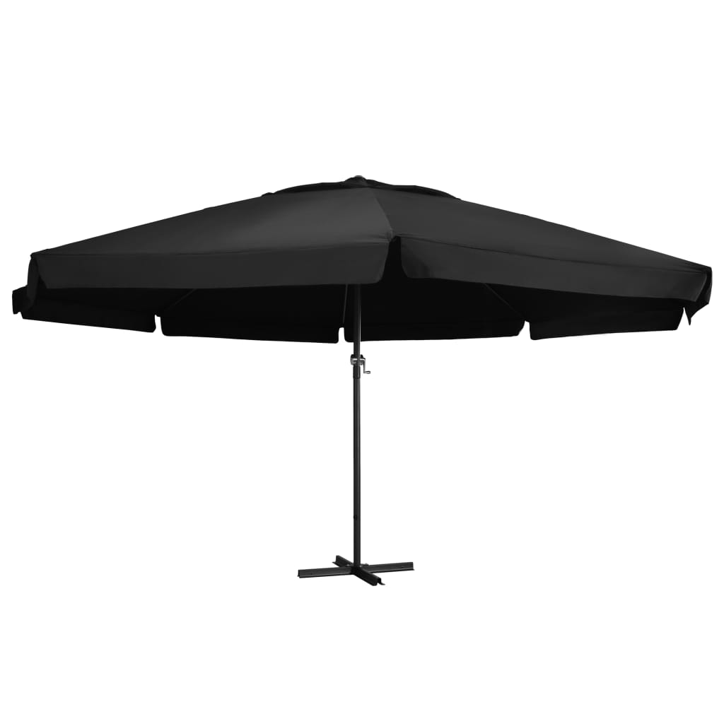 Parasol met aluminium paal 500 cm zwart Parasols en zonneschermen | Creëer jouw Trendy Thuis | Gratis bezorgd & Retour | Trendy.nl