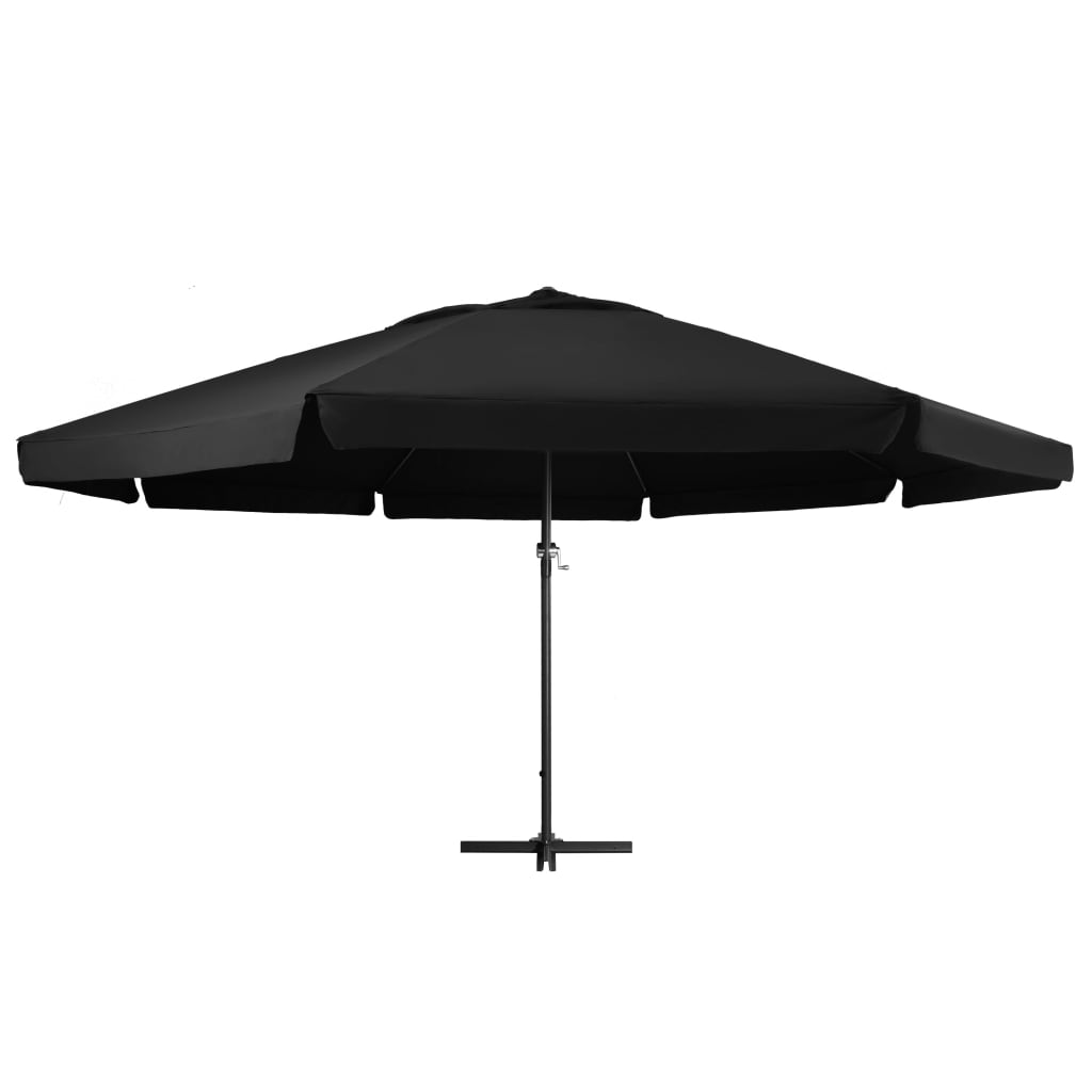 Parasol met aluminium paal 500 cm zwart Parasols en zonneschermen | Creëer jouw Trendy Thuis | Gratis bezorgd & Retour | Trendy.nl