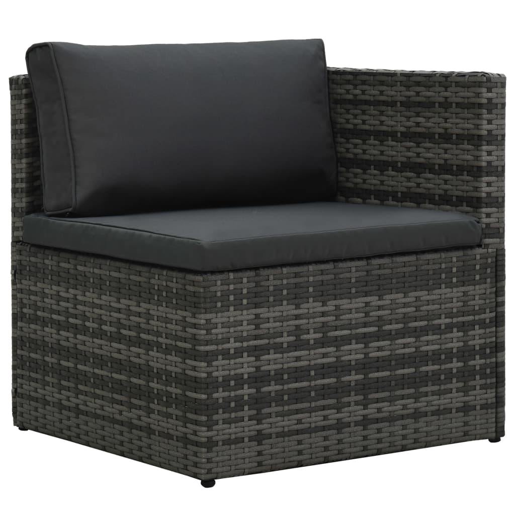 5-delige Loungeset met kussens poly rattan grijs Tuinsets | Creëer jouw Trendy Thuis | Gratis bezorgd & Retour | Trendy.nl