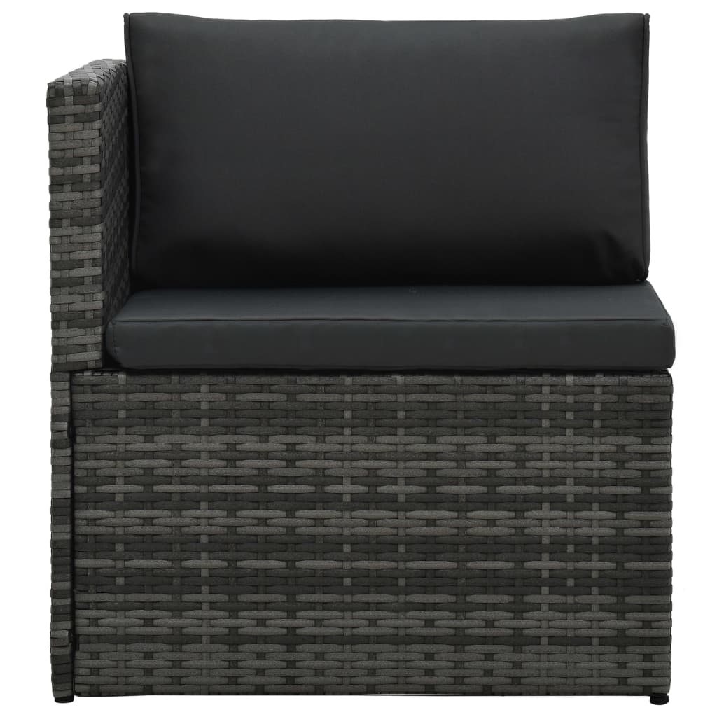 5-delige Loungeset met kussens poly rattan grijs Tuinsets | Creëer jouw Trendy Thuis | Gratis bezorgd & Retour | Trendy.nl