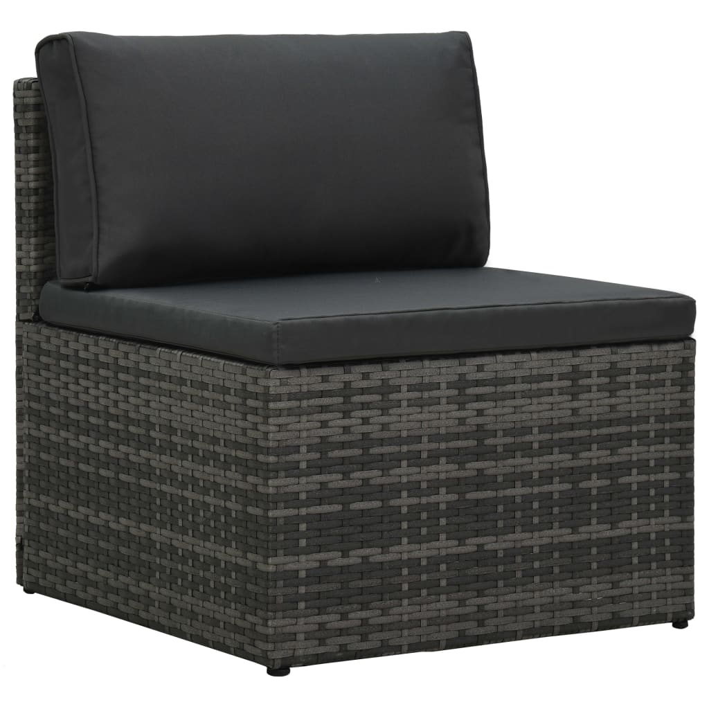 5-delige Loungeset met kussens poly rattan grijs Tuinsets | Creëer jouw Trendy Thuis | Gratis bezorgd & Retour | Trendy.nl