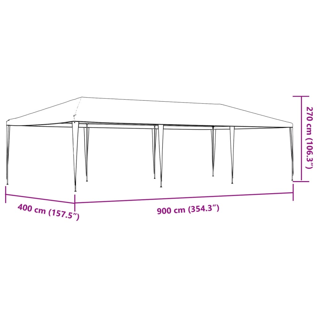 Partytent 4x9 m wit Partytenten & prieëlen | Creëer jouw Trendy Thuis | Gratis bezorgd & Retour | Trendy.nl