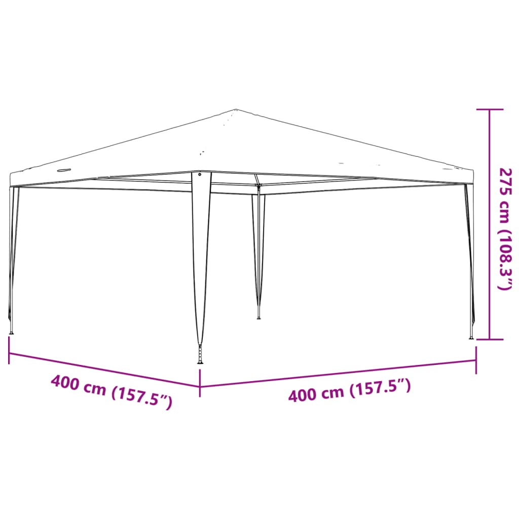 Partytent 4x4 m blauw Partytenten & prieëlen | Creëer jouw Trendy Thuis | Gratis bezorgd & Retour | Trendy.nl