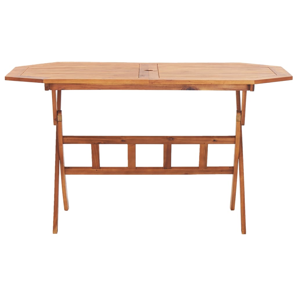 Tuintafel inklapbaar 135x85x75 cm massief acaciahout Tuintafels | Creëer jouw Trendy Thuis | Gratis bezorgd & Retour | Trendy.nl