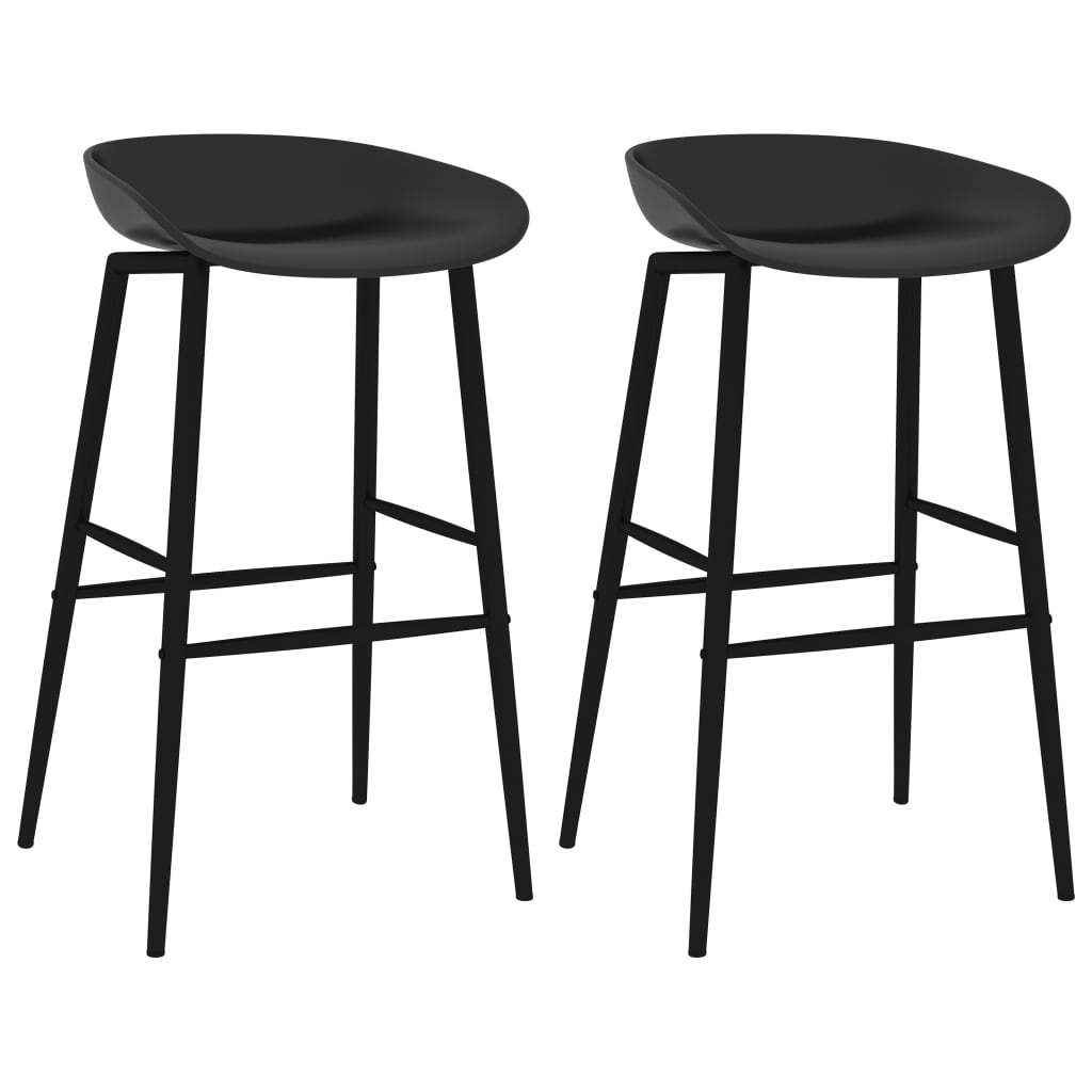 Barstoelen 2 st zwart Barkrukken | Creëer jouw Trendy Thuis | Gratis bezorgd & Retour | Trendy.nl