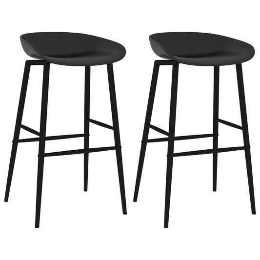 Barstoelen 2 st zwart Barkrukken | Creëer jouw Trendy Thuis | Gratis bezorgd & Retour | Trendy.nl