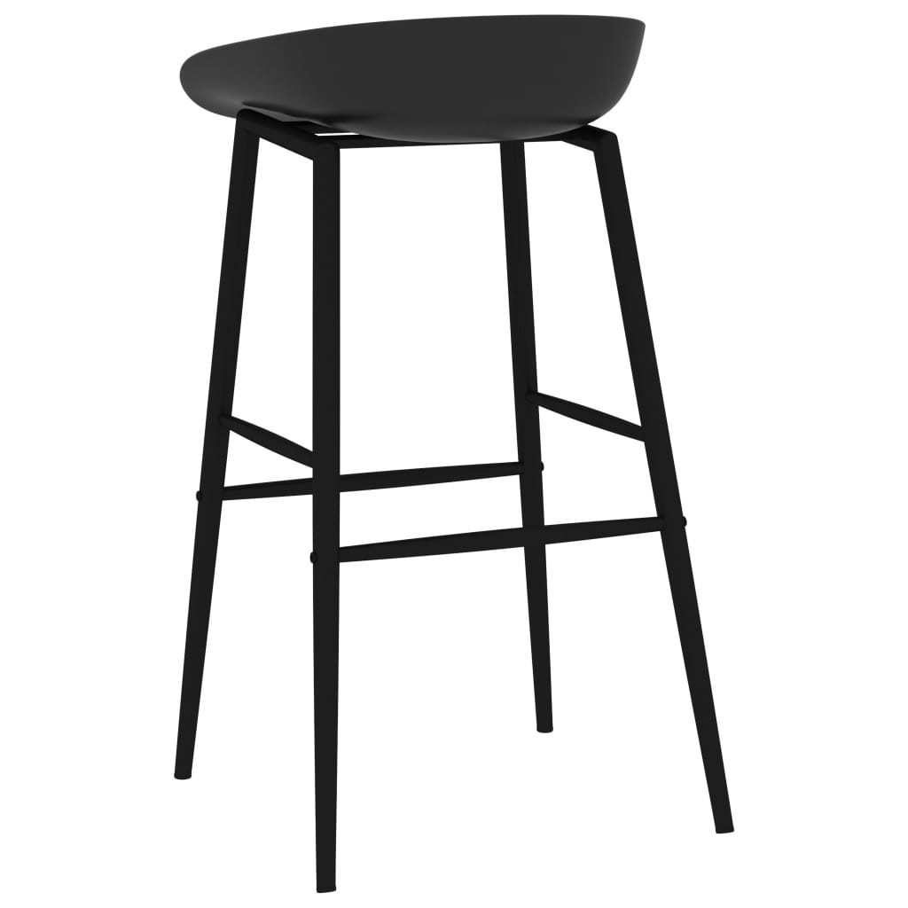 Barstoelen 2 st zwart Barkrukken | Creëer jouw Trendy Thuis | Gratis bezorgd & Retour | Trendy.nl