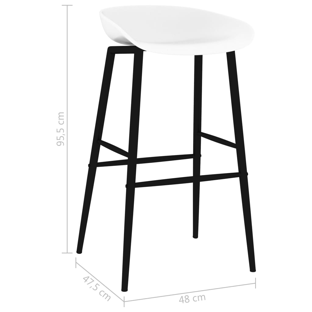 Barstoelen 2 st wit Barkrukken | Creëer jouw Trendy Thuis | Gratis bezorgd & Retour | Trendy.nl