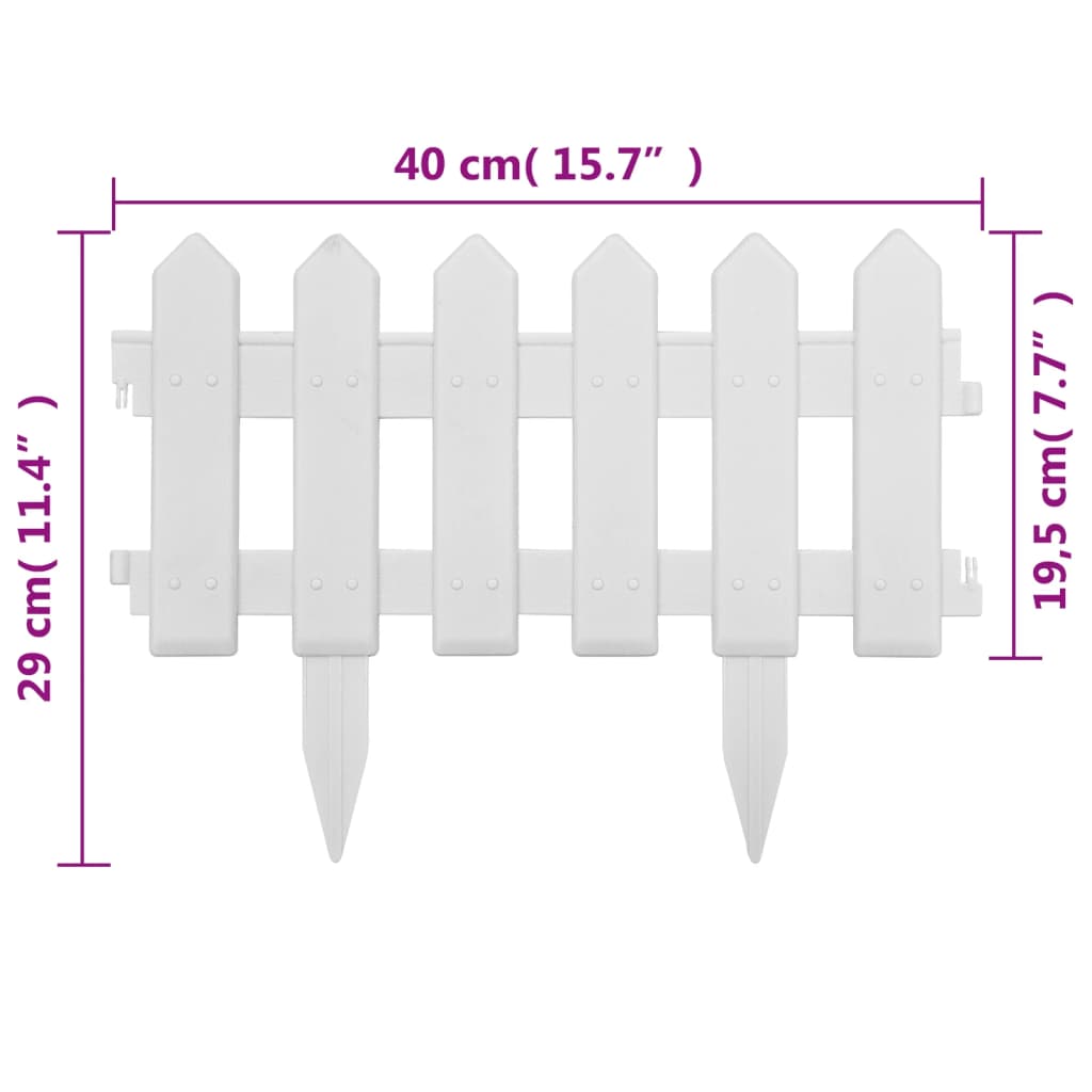 Gazonranden 25 st 10 m PP wit Borderranden | Creëer jouw Trendy Thuis | Gratis bezorgd & Retour | Trendy.nl