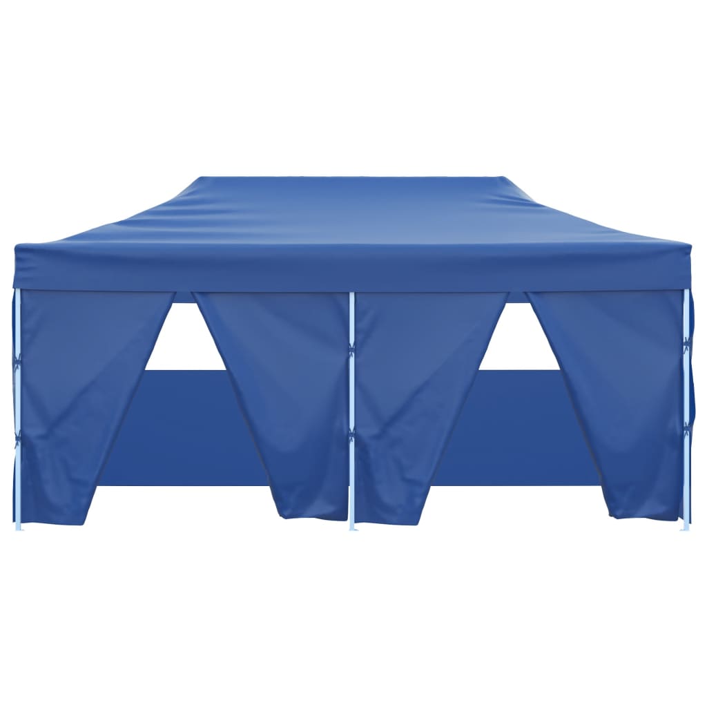 Partytent met 4 zijwanden inklapbaar 3x6 m staal blauw Partytenten & prieëlen | Creëer jouw Trendy Thuis | Gratis bezorgd & Retour | Trendy.nl