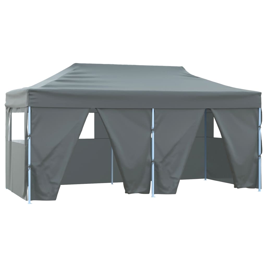 Partytent met 4 zijwanden inklapbaar 3x6 m staal antraciet Partytenten & prieëlen | Creëer jouw Trendy Thuis | Gratis bezorgd & Retour | Trendy.nl