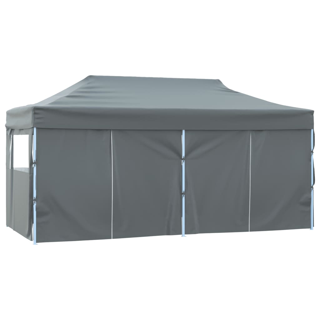 Partytent met 4 zijwanden inklapbaar 3x6 m staal antraciet Partytenten & prieëlen | Creëer jouw Trendy Thuis | Gratis bezorgd & Retour | Trendy.nl