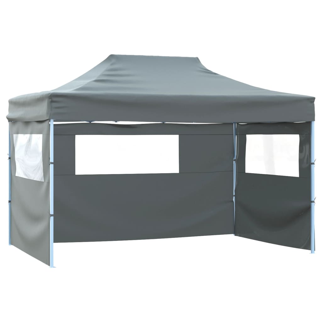 Partytent met 4 zijwanden inklapbaar 3x4 m staal antraciet Partytenten & prieëlen | Creëer jouw Trendy Thuis | Gratis bezorgd & Retour | Trendy.nl