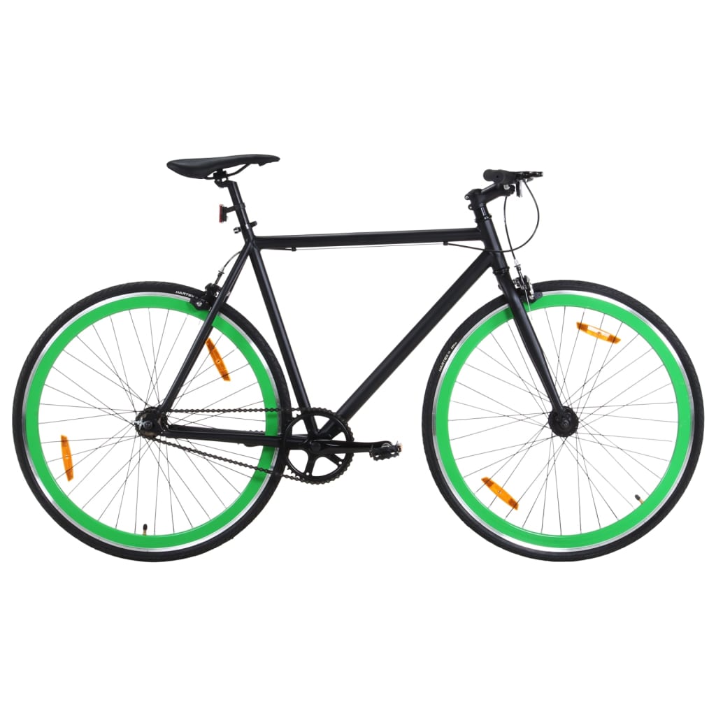 Fiets met vaste versnelling 700 c 59 cm zwart en groen Fietsen | Creëer jouw Trendy Thuis | Gratis bezorgd & Retour | Trendy.nl