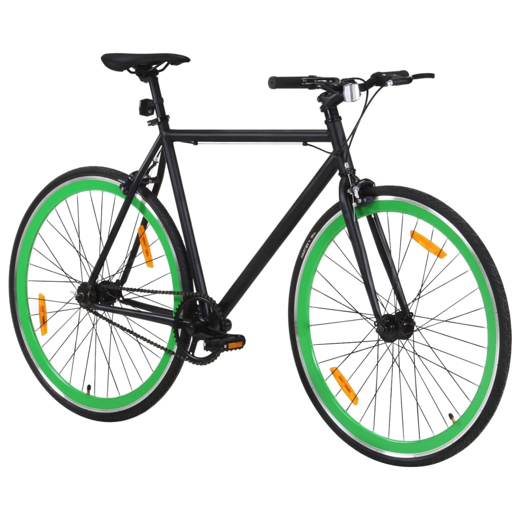 Fiets met vaste versnelling 700 c 59 cm zwart en groen Fietsen | Creëer jouw Trendy Thuis | Gratis bezorgd & Retour | Trendy.nl