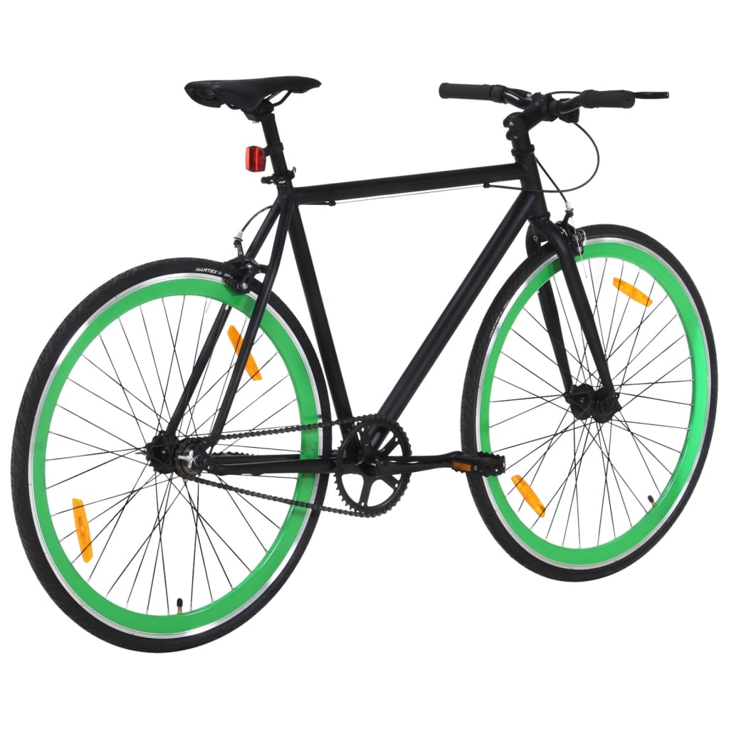 Fiets met vaste versnelling 700 c 59 cm zwart en groen Fietsen | Creëer jouw Trendy Thuis | Gratis bezorgd & Retour | Trendy.nl