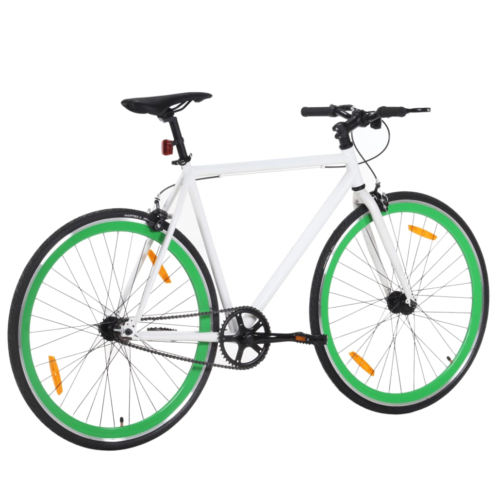 Fiets met vaste versnelling 700 c 55 cm wit en groen Fietsen | Creëer jouw Trendy Thuis | Gratis bezorgd & Retour | Trendy.nl