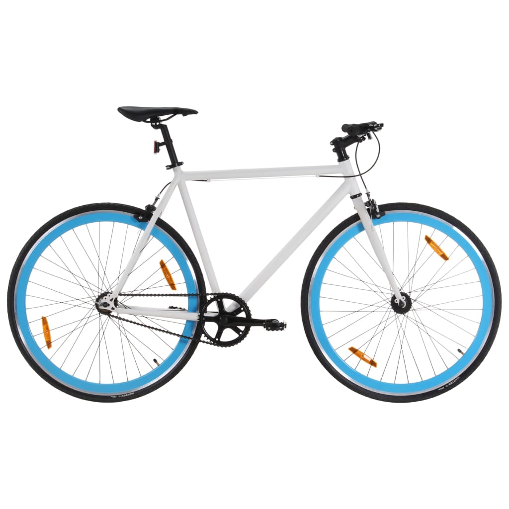 Fiets met vaste versnelling 700 c 51 cm wit en blauw Fietsen | Creëer jouw Trendy Thuis | Gratis bezorgd & Retour | Trendy.nl