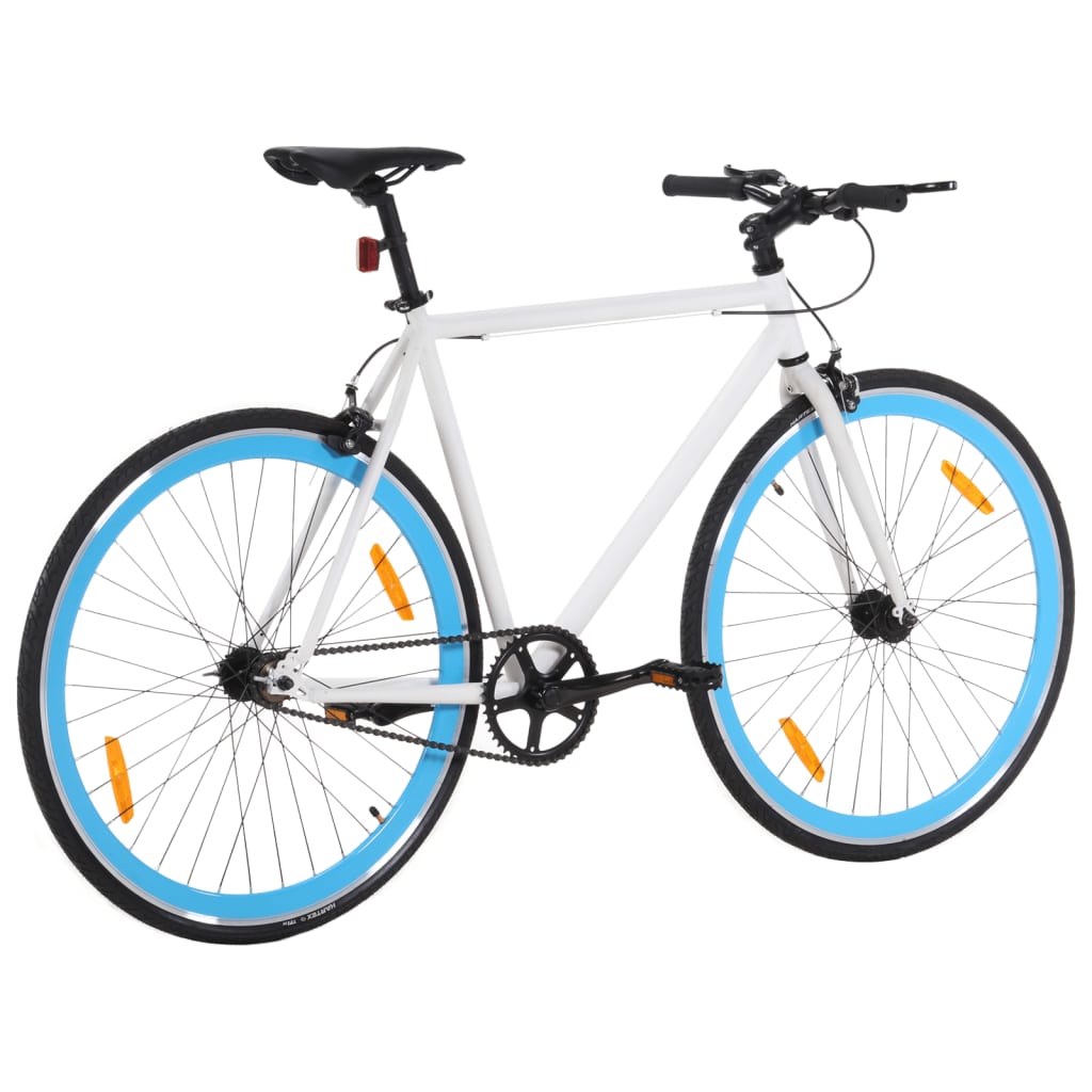 Fiets met vaste versnelling 700 c 51 cm wit en blauw Fietsen | Creëer jouw Trendy Thuis | Gratis bezorgd & Retour | Trendy.nl