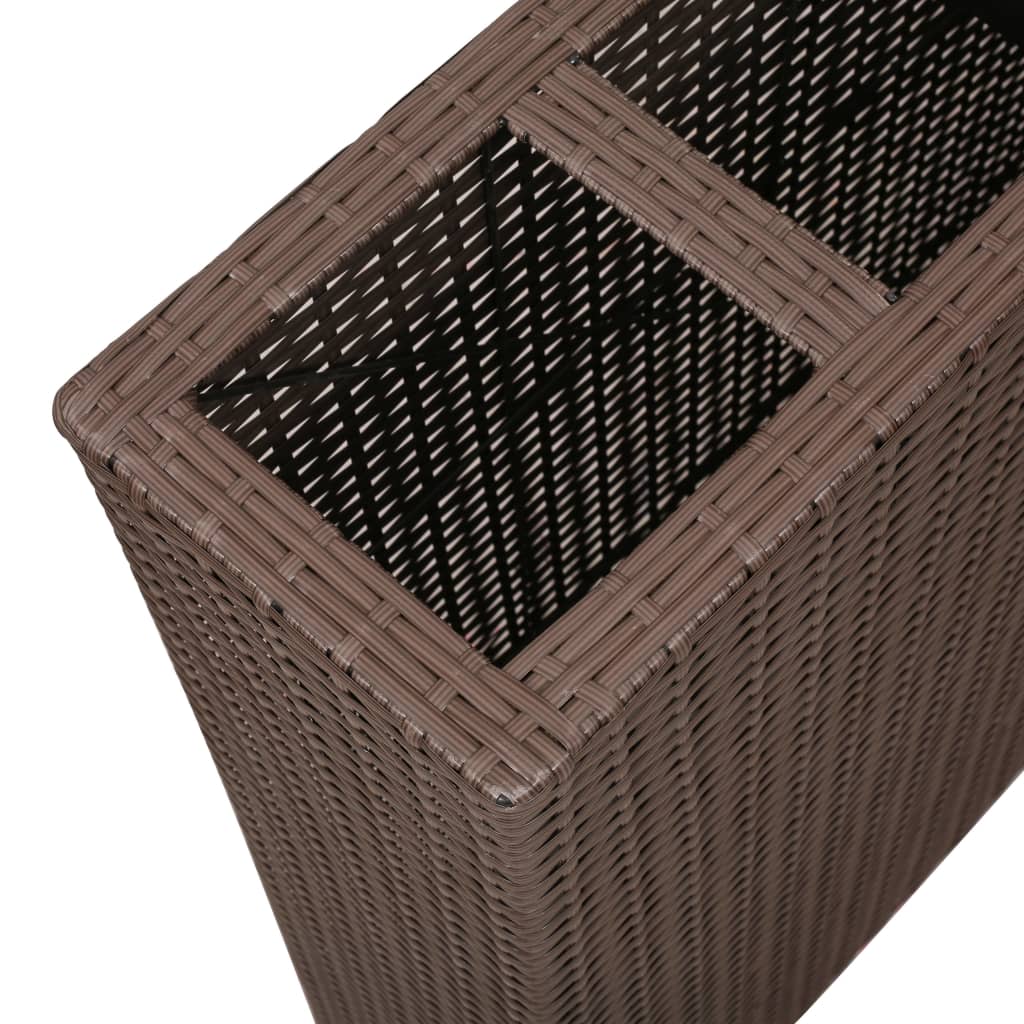 Plantenbak verhoogd met 4 potten 2 st poly rattan bruin Bloempotten & plantenbakken | Creëer jouw Trendy Thuis | Gratis bezorgd & Retour | Trendy.nl