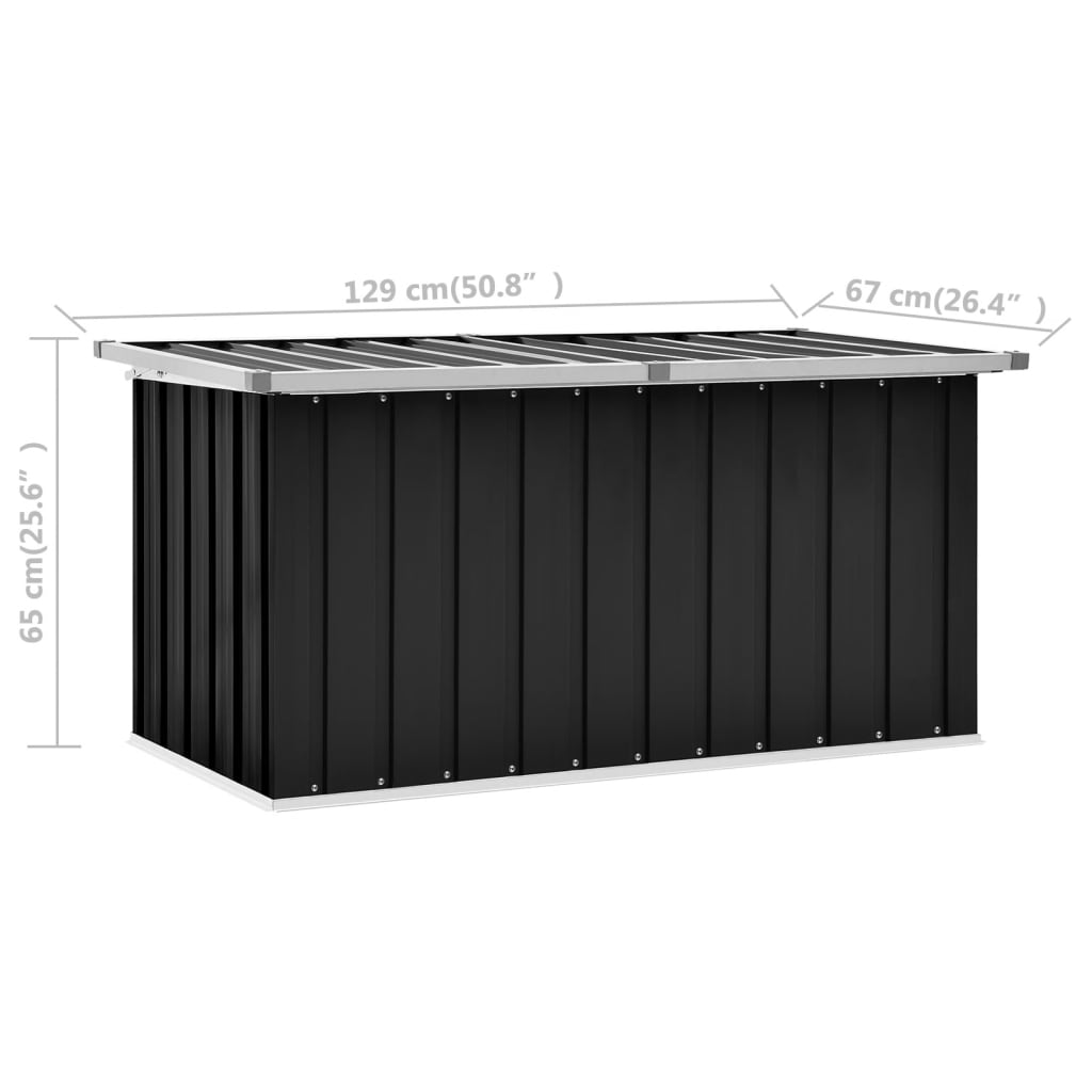 Tuinbox 129x67x65 cm antraciet Opbergboxen voor buiten | Creëer jouw Trendy Thuis | Gratis bezorgd & Retour | Trendy.nl