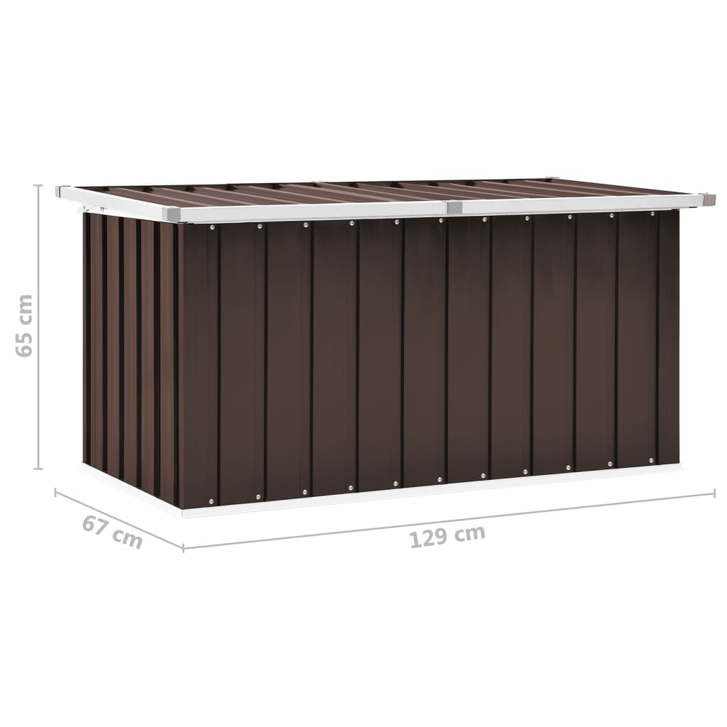 Tuinbox 129x67x65 cm bruin Opbergboxen voor buiten | Creëer jouw Trendy Thuis | Gratis bezorgd & Retour | Trendy.nl