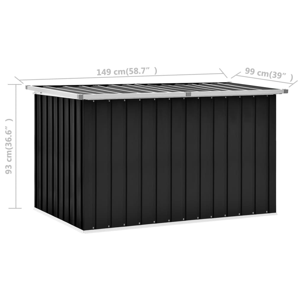 Tuinbox 149x99x93 cm antraciet Opbergboxen voor buiten | Creëer jouw Trendy Thuis | Gratis bezorgd & Retour | Trendy.nl