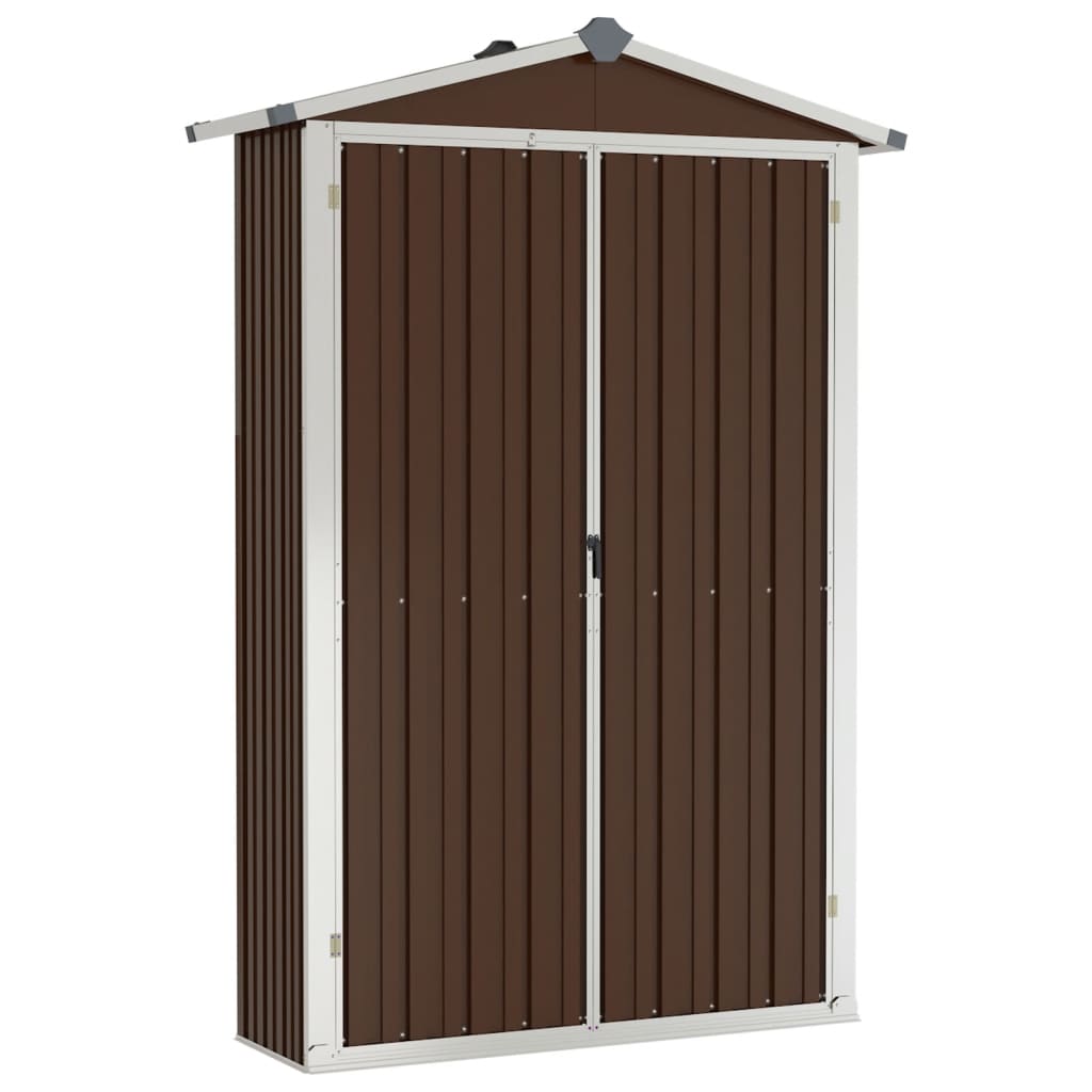 Tuinschuur 116x45x175 cm gegalvaniseerd staal bruin Tuinhuizen | Creëer jouw Trendy Thuis | Gratis bezorgd & Retour | Trendy.nl