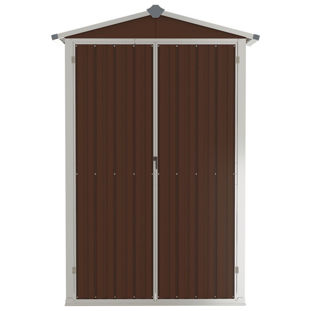 Tuinschuur 116x45x175 cm gegalvaniseerd staal bruin Tuinhuizen | Creëer jouw Trendy Thuis | Gratis bezorgd & Retour | Trendy.nl