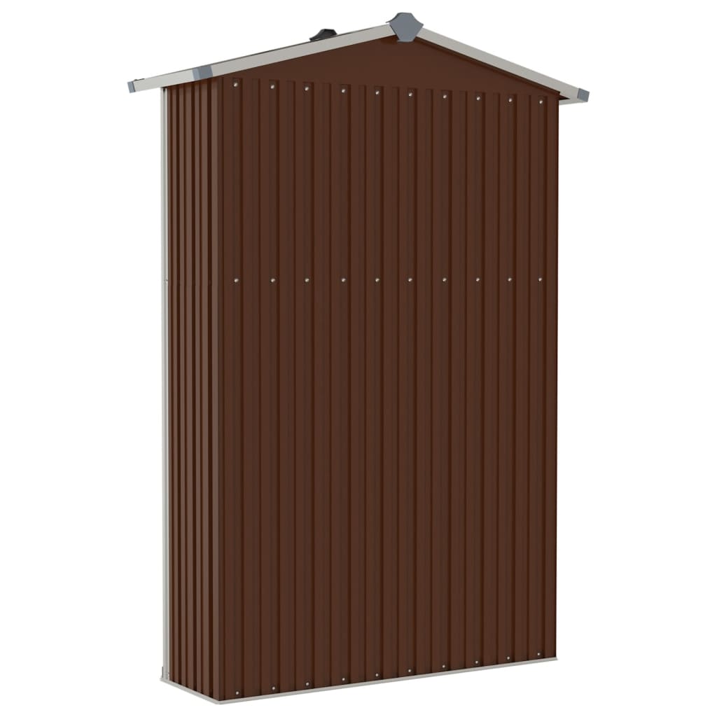 Tuinschuur 116x45x175 cm gegalvaniseerd staal bruin Tuinhuizen | Creëer jouw Trendy Thuis | Gratis bezorgd & Retour | Trendy.nl