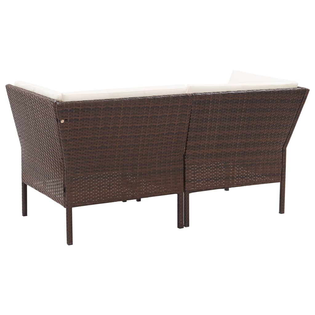 6-delige Loungeset met kussens poly rattan bruin Tuinsets | Creëer jouw Trendy Thuis | Gratis bezorgd & Retour | Trendy.nl