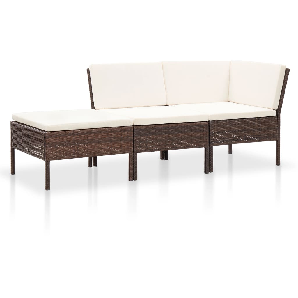 8-delige Loungeset met kussens poly rattan bruin Tuinsets | Creëer jouw Trendy Thuis | Gratis bezorgd & Retour | Trendy.nl