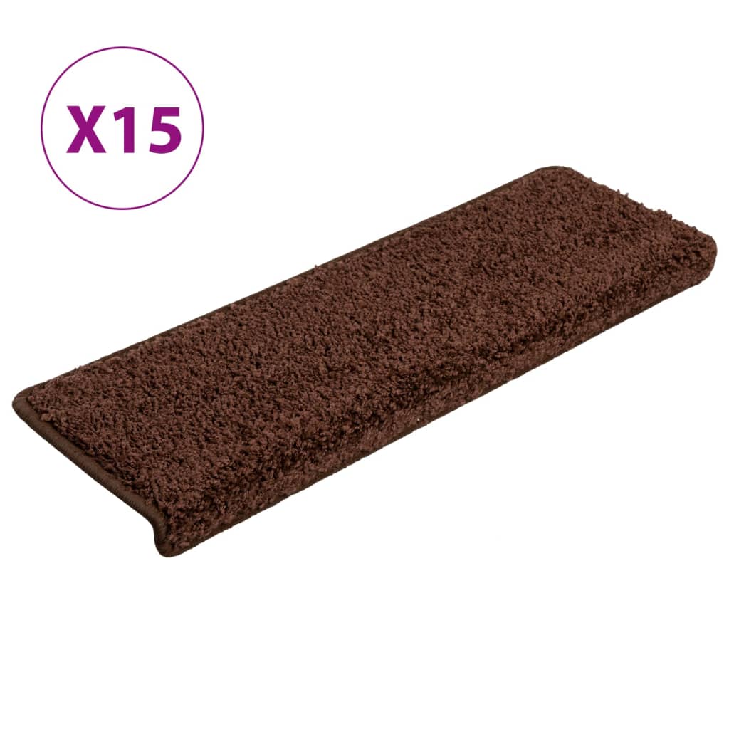 Trapmatten 15 st 65x21x4 cm bruin Trapmatten | Creëer jouw Trendy Thuis | Gratis bezorgd & Retour | Trendy.nl