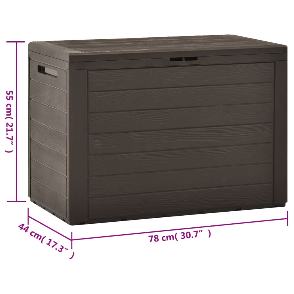 Tuinbox 78x44x55 cm bruin Opbergboxen voor buiten | Creëer jouw Trendy Thuis | Gratis bezorgd & Retour | Trendy.nl