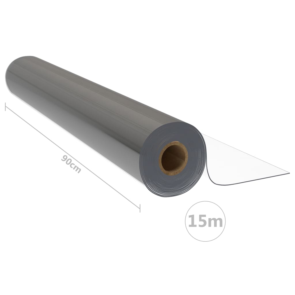 Tafelbeschermerrol 0,9x15 m 2 mm PVC transparant