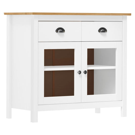 Dressoir Hill Range 90x40x80 cm massief grenenhout wit Dressoirs & buffetkasten | Creëer jouw Trendy Thuis | Gratis bezorgd & Retour | Trendy.nl