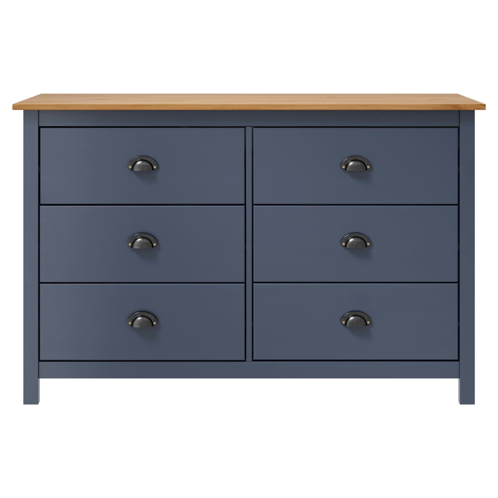 Dressoir Hill 125x40x80 cm massief grenenhout grijs Dressoirs & buffetkasten | Creëer jouw Trendy Thuis | Gratis bezorgd & Retour | Trendy.nl