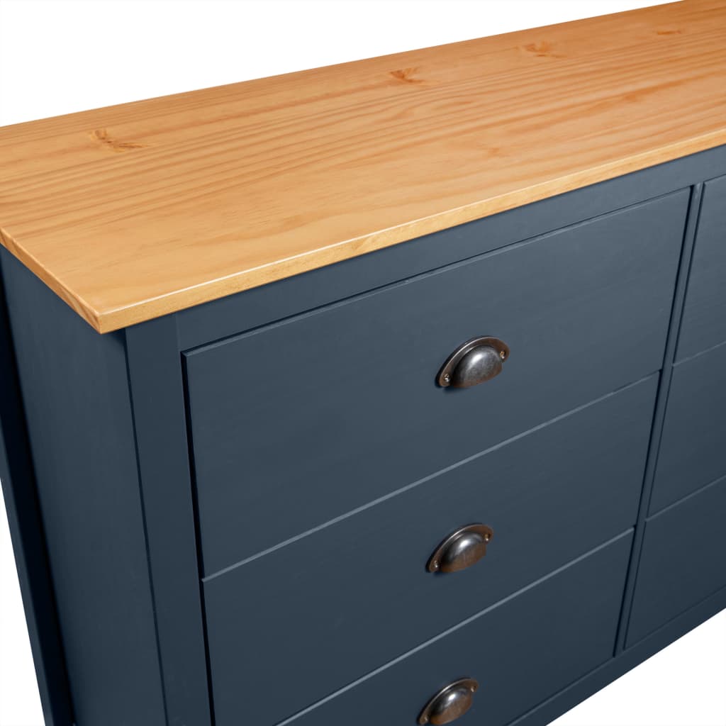 Dressoir Hill 125x40x80 cm massief grenenhout grijs Dressoirs & buffetkasten | Creëer jouw Trendy Thuis | Gratis bezorgd & Retour | Trendy.nl