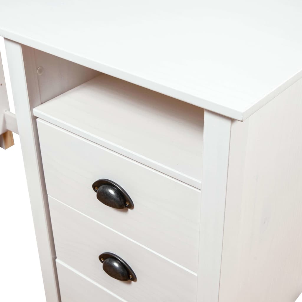 Bureau Hill 150x50x74 cm massief grenenhout wit Bureaus | Creëer jouw Trendy Thuis | Gratis bezorgd & Retour | Trendy.nl