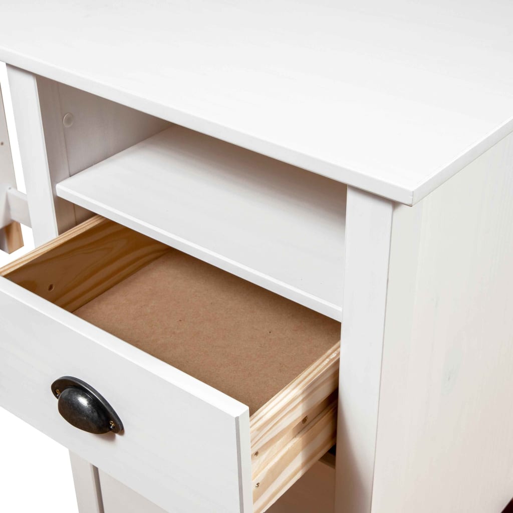 Bureau Hill 150x50x74 cm massief grenenhout wit Bureaus | Creëer jouw Trendy Thuis | Gratis bezorgd & Retour | Trendy.nl