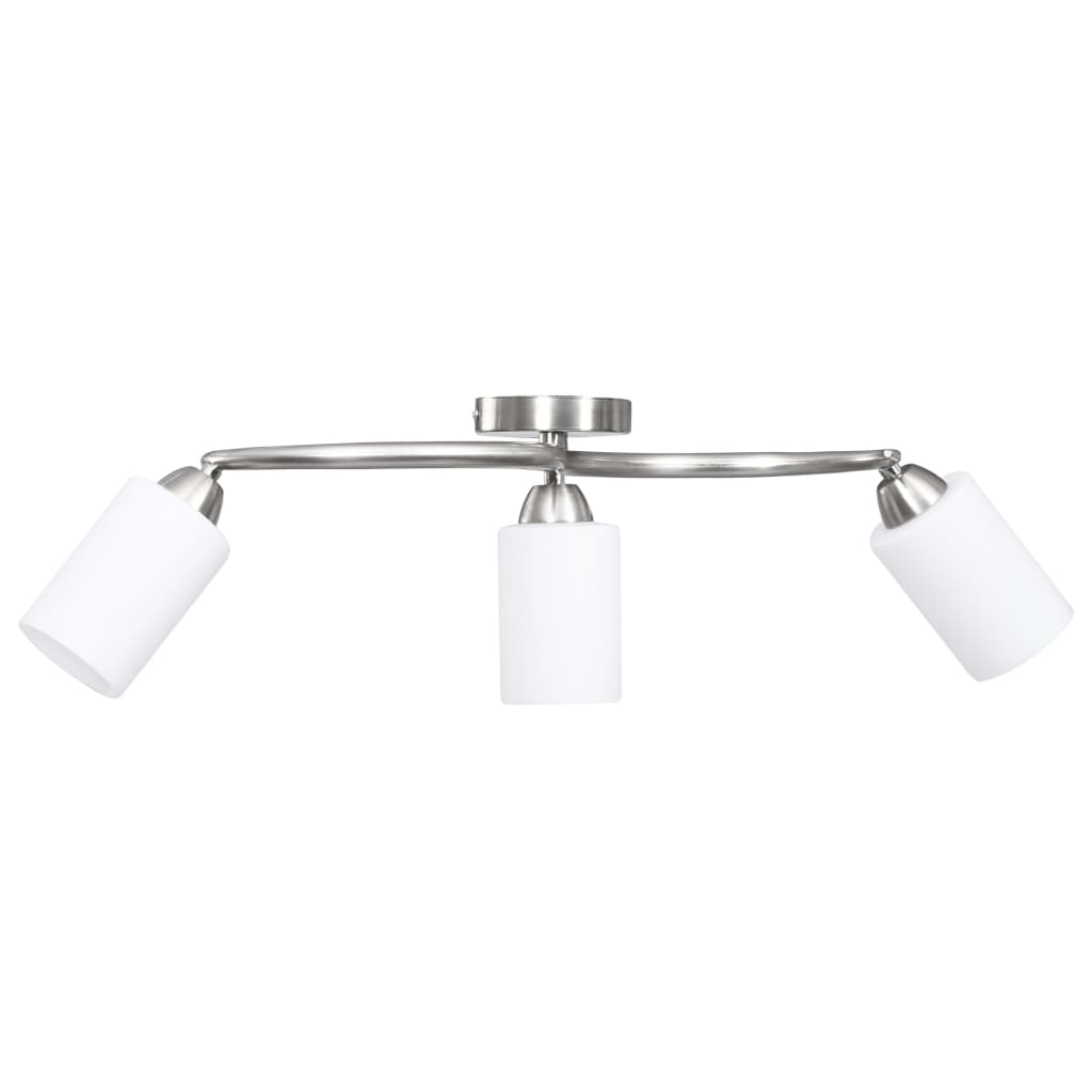 Plafondlamp met keramieke cilindervormige kappen 3xE14 wit Plafondlampen | Creëer jouw Trendy Thuis | Gratis bezorgd & Retour | Trendy.nl