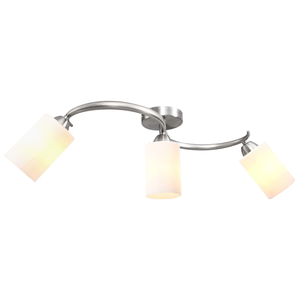 Plafondlamp met keramieke cilindervormige kappen 3xE14 wit Plafondlampen | Creëer jouw Trendy Thuis | Gratis bezorgd & Retour | Trendy.nl